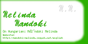 melinda mandoki business card